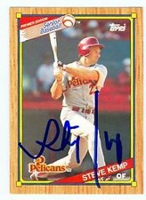 Steve Kemp autographed baseball card 1989 Topps Senior League #52 Tigers legend