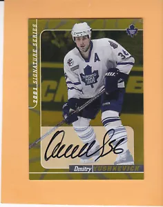 DMITRY YUSHKEVICH #157 2000-01 BAP SIGNATURE SERIES GOLD AUTO LEAFS NM-MT A1 - Picture 1 of 2