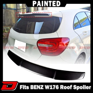 2013-2018 Fits Mercedes BENZ A W176 5D DTO Rear Roof Spoiler Painted Black - Picture 1 of 6