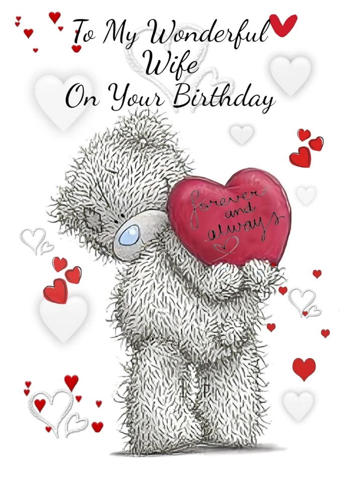 HOMEMADE Wife Birthday Card/To My Wonderful Wife On Your Birthday