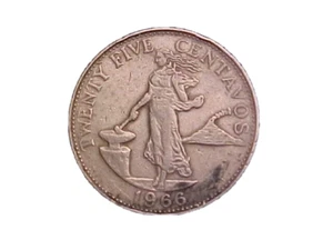 1966 Philippines 25 Centavos KM# 189.1 - Nice Circ Collector Coin! -c2683xux - Picture 1 of 2