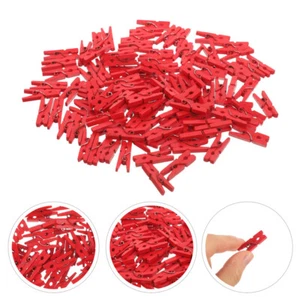 100 Pcs Wäscheklammer Aus Holz Korb Holzbearbeitungsklammern Bild Haken Kind - Bild 1 von 11