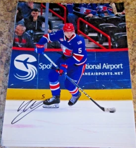 NATHAN MAYES SIGNED 8x10 MATTE PHOTO SPOKANE CHIEFS TORONTO MAPLE LEAFS (B) - Picture 1 of 2
