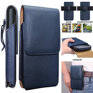 Leather Pouch Belt Clip Loop Holster Case For Apple iPhone 6/6s/7/8 Plus Blue - Picture 1 of 13