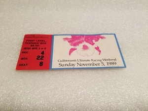 1989 Gulfstream's Ultimate Racing Weekend Ticket Stub - Picture 1 of 2