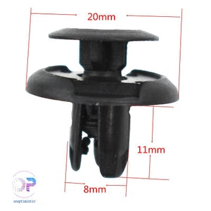 Sujetador de remache de nailon orificio de 8 mm para Honda Accord clips tipo empuje 100 piezas - Imagen 1 de 6