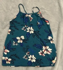 NWT Bixby Nomad Youth Girls Tank Top Blue Green Medium  - Picture 1 of 5
