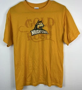 Wright State University Raiders T-Shirt Adult Sz Medium Yellow Dayton Ohio - Picture 1 of 10