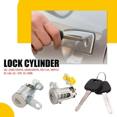 Juego de cerraduras de puerta aptas para Toyota Tacoma 1995-2004 kit de cilindros con par de llaves delanteras Foto 1 de 4