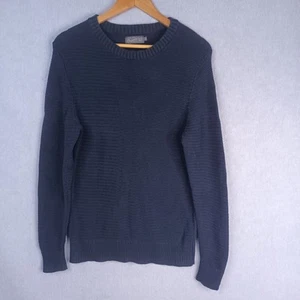 Jack and Jones Original Mens Size M Navy Knit Cotton Long Sleeve Pullover Jumper - Picture 1 of 6