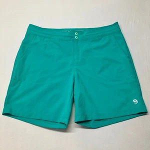 Mountain Hardwear Dynama Elastic Waist 7" Hiking Shorts Green Womens Size M  - Picture 1 of 8