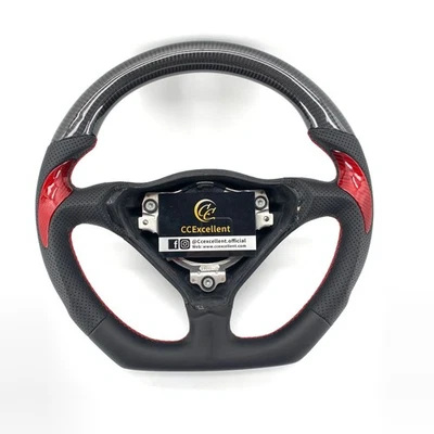 Volante de cuero de fibra de carbono para Porsche 986 Boxster 996 993 Carrera Foto 1 de 4