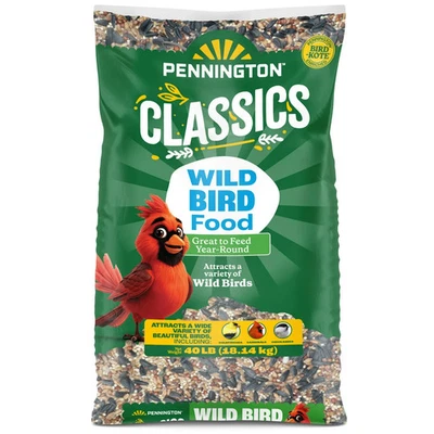 Pennington Classic Wild Bird Feed & Seed, 40 lb. Bag, Dry, 1 Pack Free Shipping