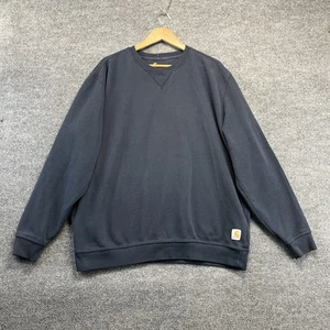 Carhartt Sweatshirt Men XL Blue Pullover Long Sleeve Crew Neck Original Fit - Picture 1 of 9