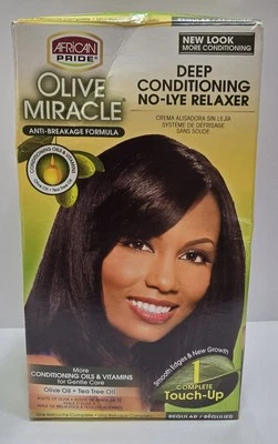 African Pride Olive Miracle DEEP Conditioning Anti Breakage No Lye Relaxer New - Image 1 of 3