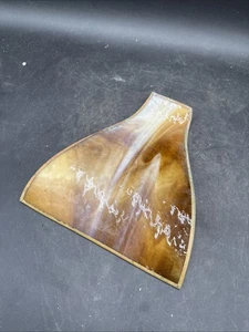 (1) Panel de repuesto de pantalla de lámpara de vidrio curvado curvado teñido de escoria vintage LEER - Imagen 1 de 10