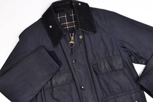 Men's Barbour Bedale A105 Waxed Navy Blue Jacket Size 91CM / 36IN - Picture 1 of 13
