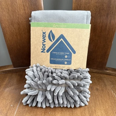 Новое полотенце для рук Norwegianx Chenille серое - Изображение 1 из 2