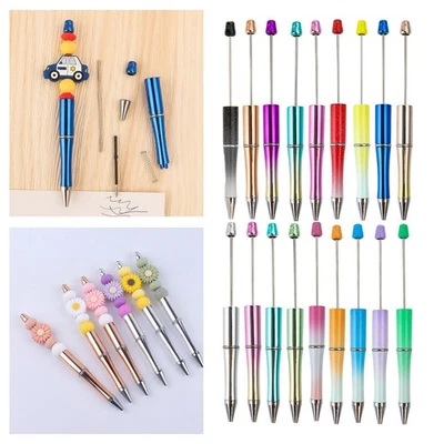 18 Pieces Assorted Bead Pen Black Ink DIY Ball Pen DIY Craft Kits Crafting Pens - image 1 of 4