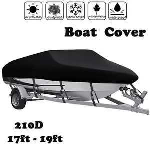 NEVERLAND 17ft-19ft Fit up to 102" Beam Trailerable V-Hull Waterproof Boat Cover - Picture 1 of 13