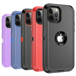 For iPhone 12,12 Pro Max Case Heavy Duty Shockproof Defender Armor Rugged Cover - Picture 1 of 36
