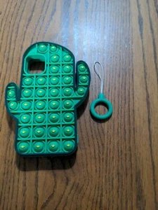 Custodia telefono Pop it cover sollievo stress fidget (cactus verde, iPhone 11), NUOVA - Foto 1 di 3
