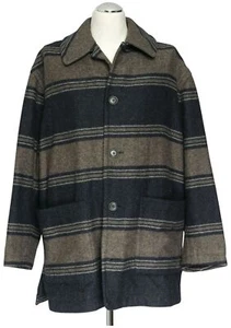 Hugo Boss Manitoba Men's Wool Jacket 48 M Dark Blue Striped Single-Breasted - Picture 1 of 5