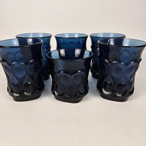 Juego de 6 vasos Noritake Spotlight-azul con 5 vasos planos y 1 doble antiguo Fas - Imagen 1 de 10