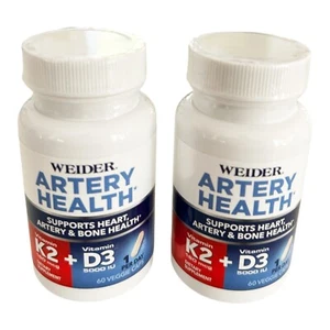 Weider Artery Health with Vitamin K2  and Vitamin D3  60caps x 2 EXP  08/2025 - Picture 1 of 3