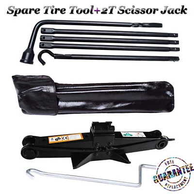 For Dodge Ram 1500 &Scissor Jack OEM Genuine Spare Tire Lug Wrench Tool Jack Set Foto 1 de 4