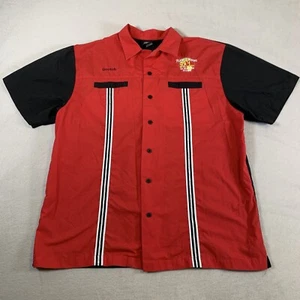 Vintage Hilton Shirt Mens Large Red 90s Planet Radio 92.1 The New Rock Station - Picture 1 of 12