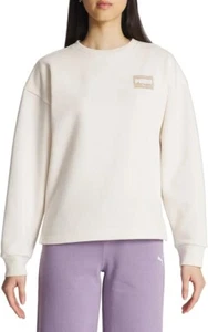 PUMA Women's Fleece Crewneck Sweatshirt Badge, XL - Picture 1 of 2