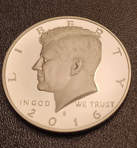 2016 S SILVER PROOF Kennedy Half Dollar - From a Proof Set Cover
