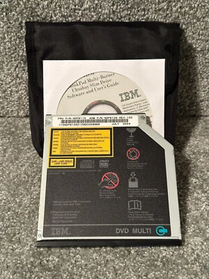 全新 IBM ThinkPad DVD Multi-Burner Ultrabay Slim Drive P/N 92P6110 带光盘和盒 — 第 1/4 张图片