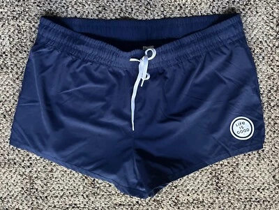 Life Is Good Shorts Navy Blue Womens Extra Large Drawstring Logo Polyester Blend - Image 1 of 4