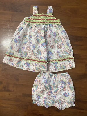 Vestido túnica sin mangas y cubierta de pañal Petit Ami talla 12 meses para niñas Foto 1 de 4