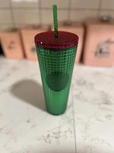 Nuevo vaso frío Starbucks Cup Spring 2023 sandía verde rosa rejilla ventilación 24 oz - Imagen 1 de 4