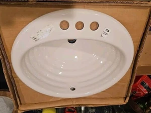 Rubor inocente de lavabo autocortante de hierro fundido Ellington (ROSA) - Imagen 1 de 10