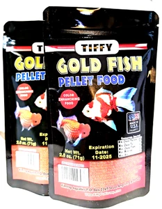 Tiffy Gold Fish Pellet Food, Color Enhancing Food 2 Pack - Picture 1 of 3