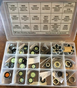 27 piece Neoperl faucet aerator adapters 0.5 GPM kitchen bath various threads - Picture 1 of 12