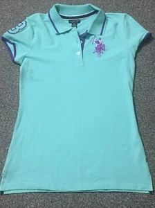 Polo Light Green Purple Dress XS Kids - Picture 1 of 3