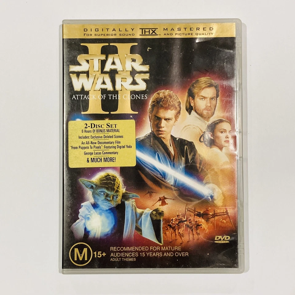 Star Wars - Episode II - Attack Of The Clones (DVD, 2002) LIKE NEW - image 1 of 1