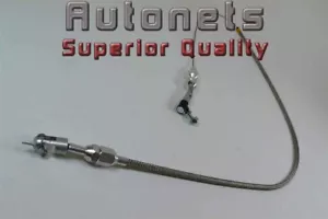 24" Braided Stainless Throttle Control Gas Carburetor Cable Ford EFI Hot Rat Rod - Bild 1 von 1