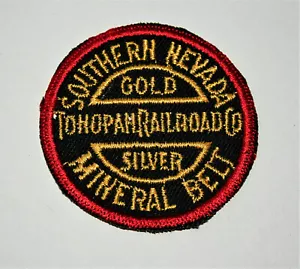 Parche uniforme de tren ferroviario Tohopah cinturón mineral del sur de Nevada nuevo nuevo de lote antiguo década de 1970 - Imagen 1 de 2