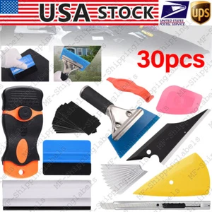 Kit de herramientas de tinte para ventanas de automóvil de 30 piezas instalación automática de escobilla de enjugador raspador de tinta de película - Imagen 1 de 12