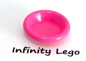8 LEGO Dark Pink Minifig Dinner Plate Utensil Dish 3 x 3 Gold Miners (6256) - Picture 1 of 1