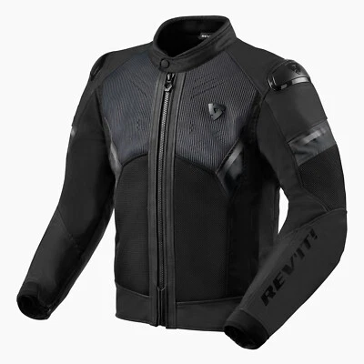 Chaqueta de Cuero Moto Revit Mantis 2 H2O Black S Primavera Verano Sport - Imagen 1 de 3