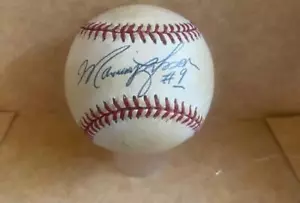 MARQUIS GRISSOM BRAVES/GIANTS SIGNED AUTOGRAPHED N.L. BASEBALL BECKETT AUTH - Picture 1 of 4