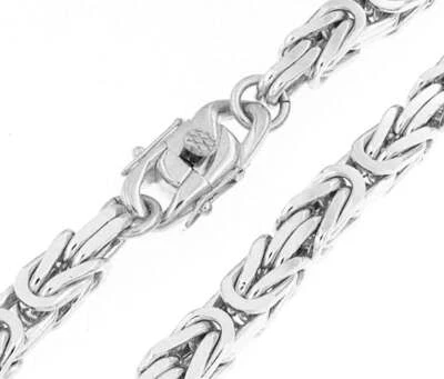 Collana Bizantina placcata argento uomo donna gioielli regalo catena catenina - Immagine 1 di 4