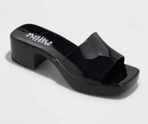 Mad Love Women's Marni Jelly Slide Mule Heels Black - CHOOSE SIZE - Picture 1 of 4